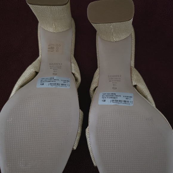 SCHUTZ Tan Bow Detail Heels - Picture 3 of 3